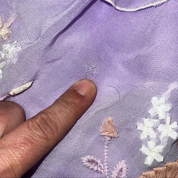 LoveShackFancy x Free People Bridgely
Lilac Purple Embroidered Chiffon Mini - Picture 5 of 6